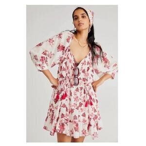 Free People Camilla Mini Dress in Ivory Combo Size XS